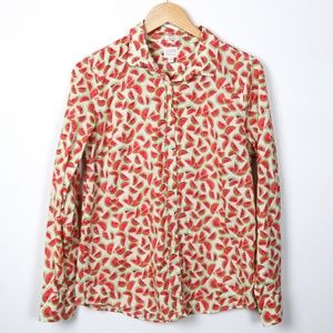 J. Crew Watermelon Perfect Fit Button Up